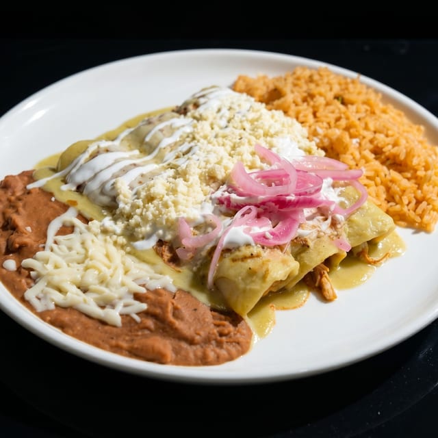 Enchiladas Suizas (Swiss Enchiladas).