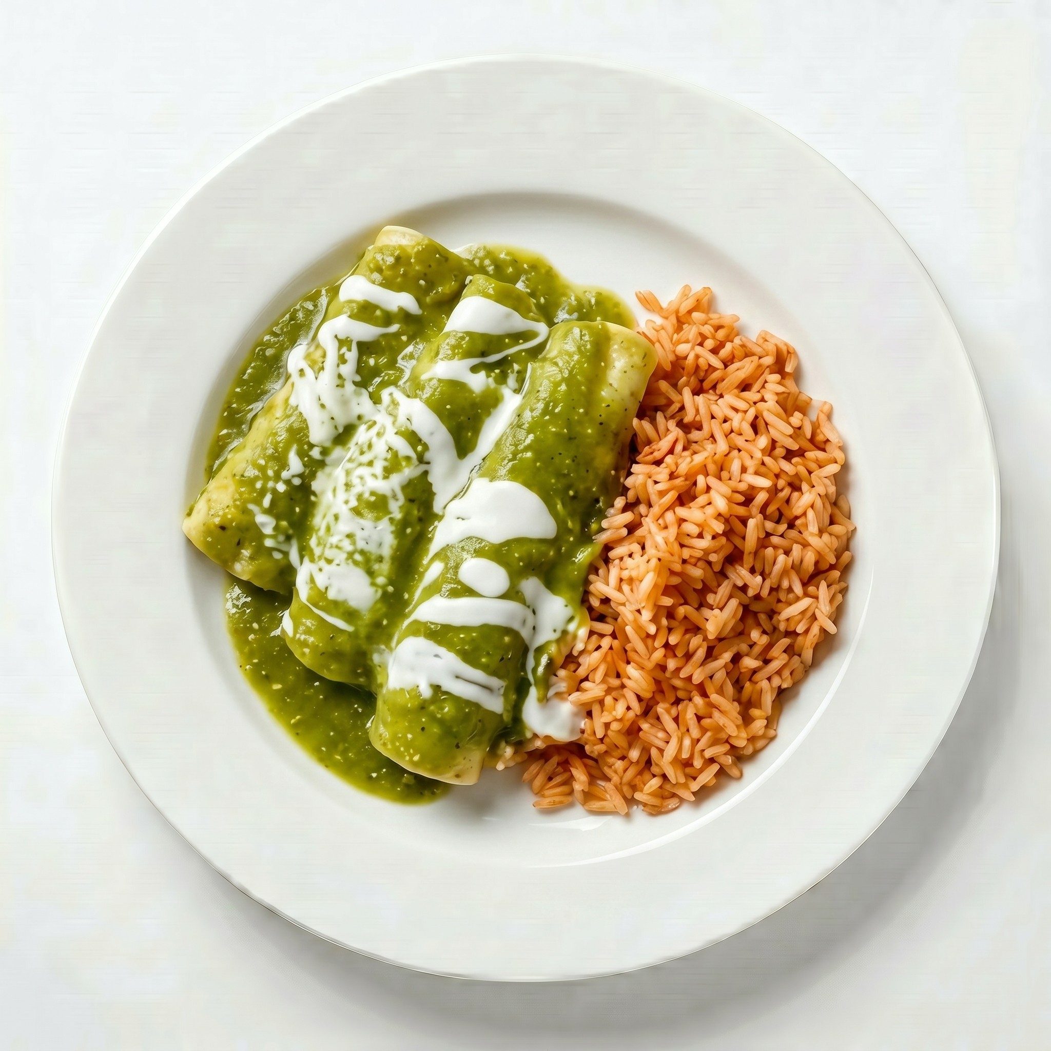 Spinach and Chicken Enchiladas.