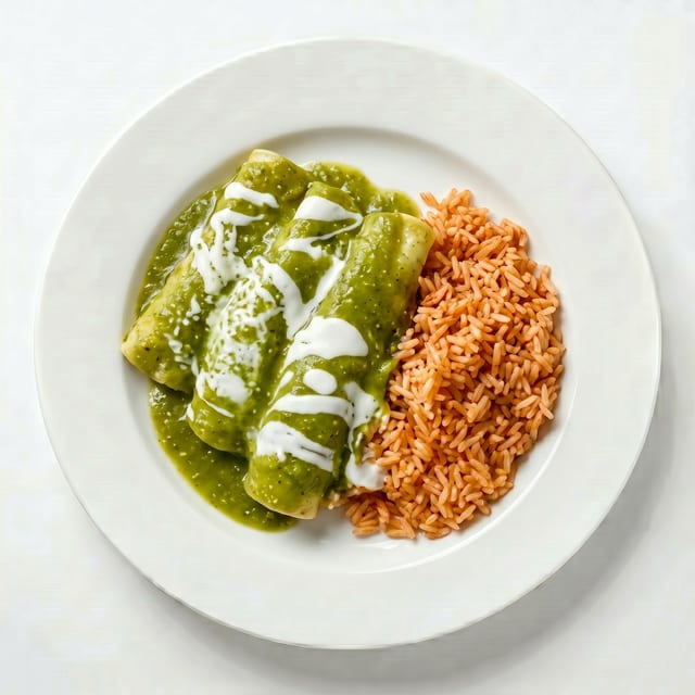Spinach and Chicken Enchiladas.