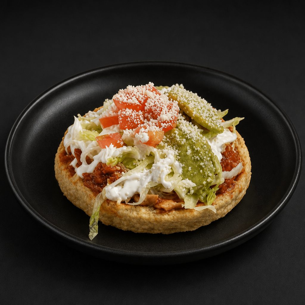 Sopes Mexas (Mexican Corn Cakes).
