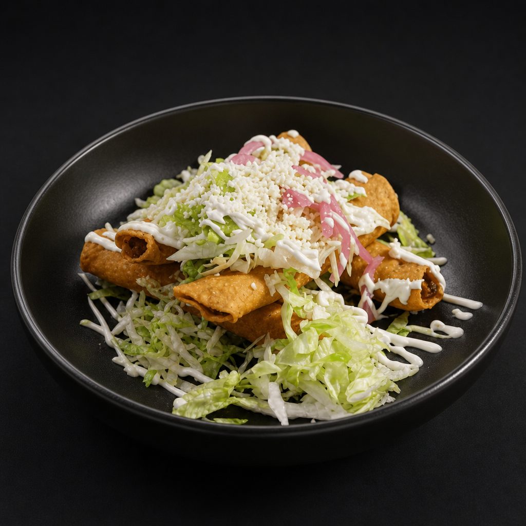 Chicken Flautas (Rolled Chicken Tacos).