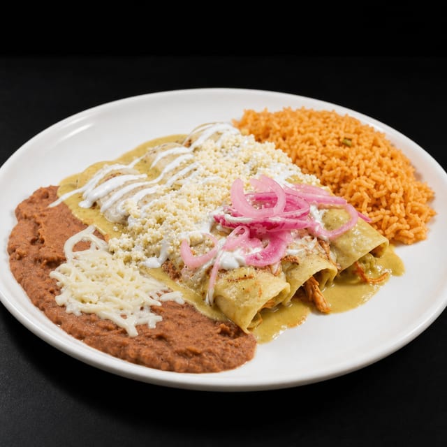 Enchiladas Suizas (Swiss Enchiladas).