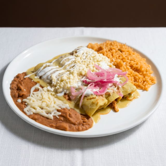 Enchiladas Suizas (Swiss-Style Enchiladas).
