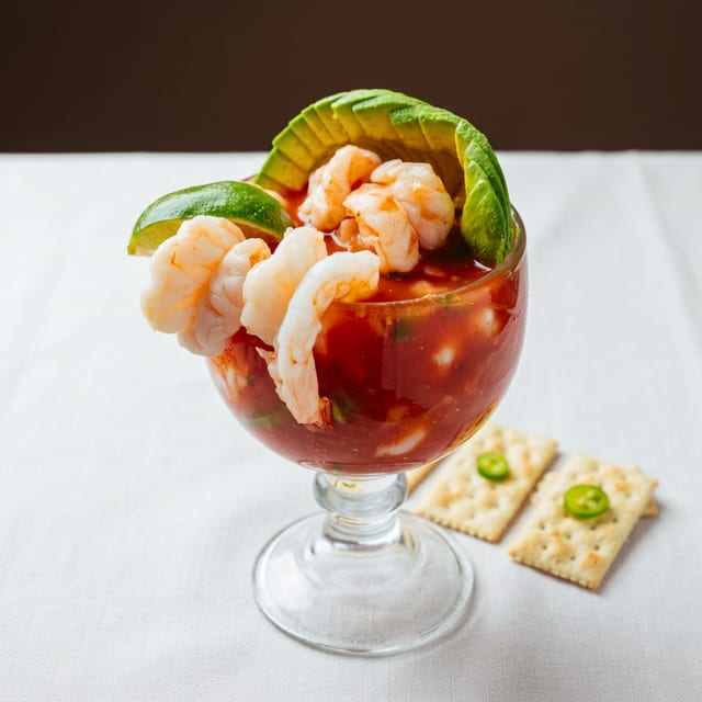 Coctel de Camarón (Shrimp Cocktail).