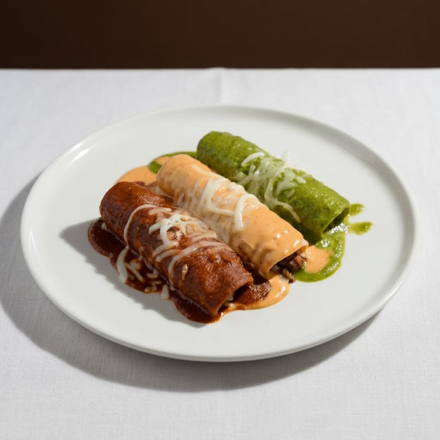 Enchiladas Norteñas (Northern-Style Enchiladas).