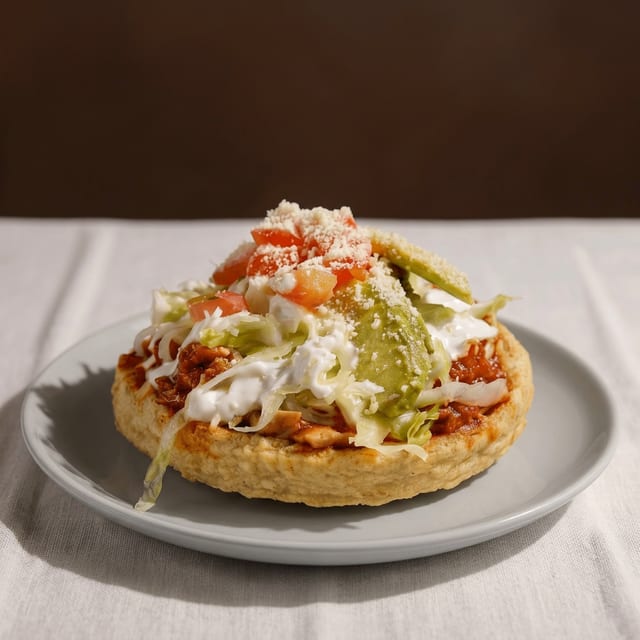 Sopes Mexas (Mexican Corn Cakes).