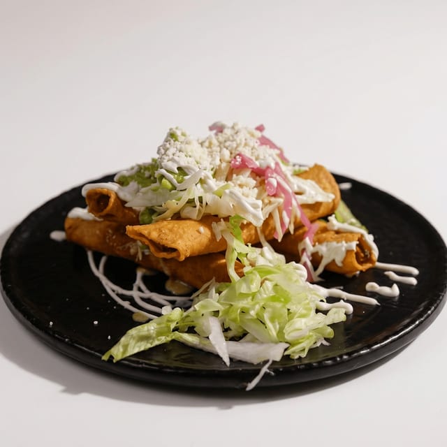 Chicken Flautas (Rolled Chicken Tacos).