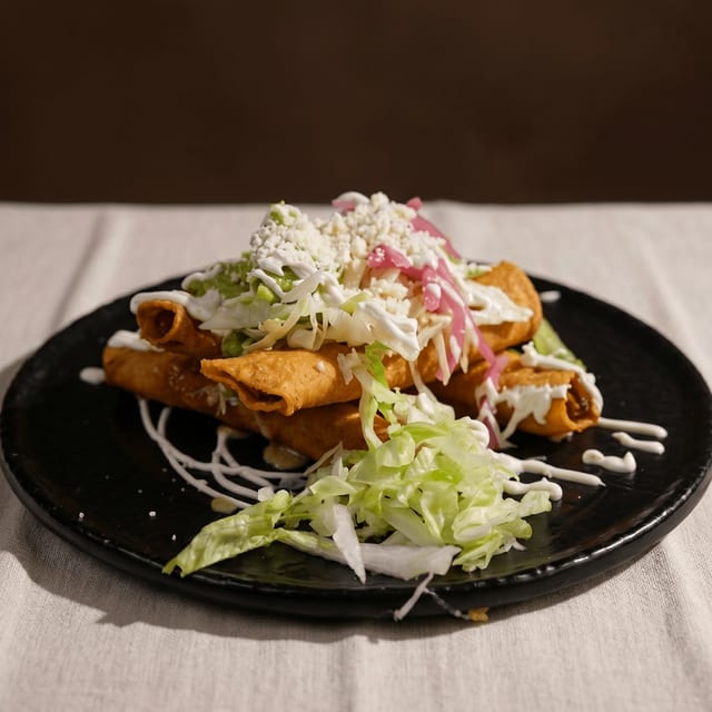 Chicken Flautas (Rolled Chicken Tacos).