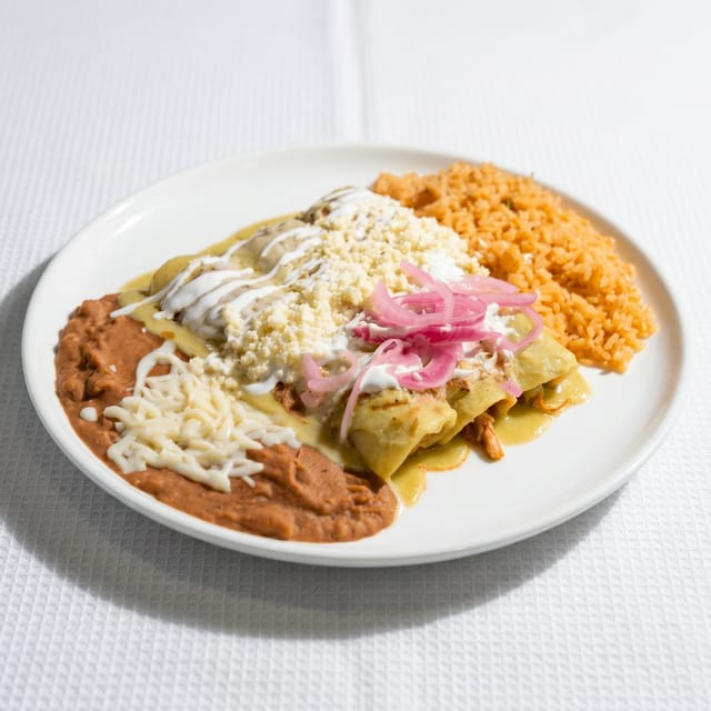 Enchiladas Suizas (Swiss Enchiladas).