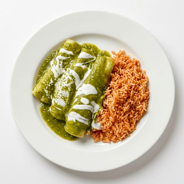 Spinach and Chicken Enchiladas.