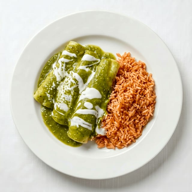 Spinach and Chicken Enchiladas.