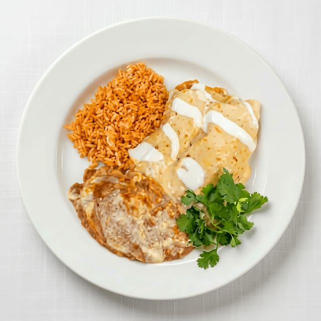 L - Enchiladas Suizas.